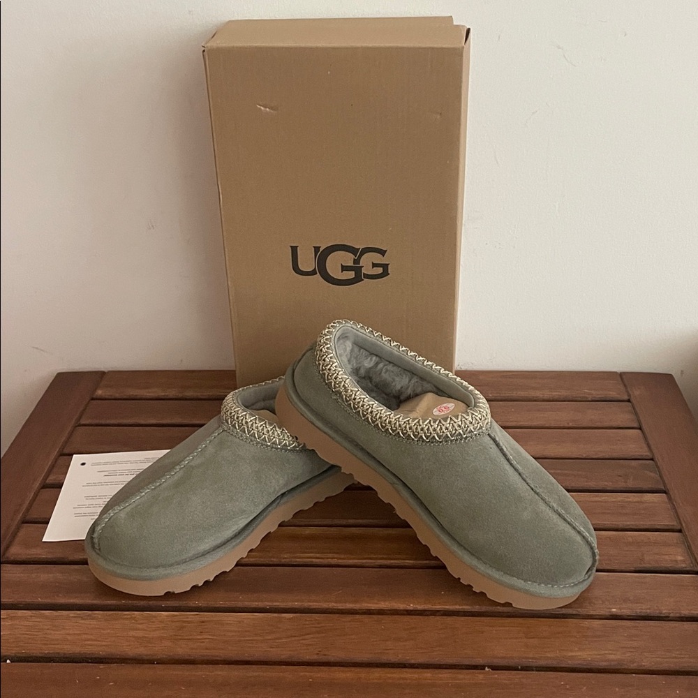 UGG Women's Tasman II Slippers Moss Green USA Women Size 6/UK 4/EU 37